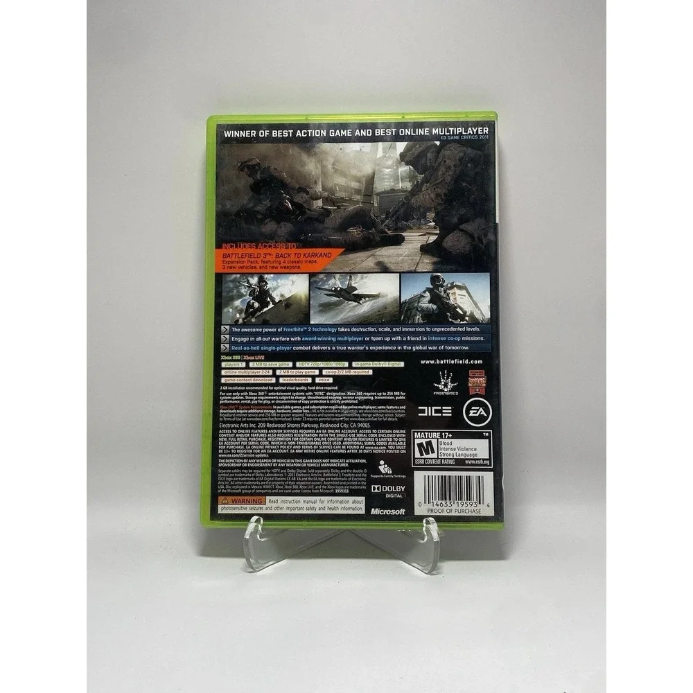 Battlefield 3 Limited Edition Xbox 360 EA DICE 2-Disc Set FPS Game